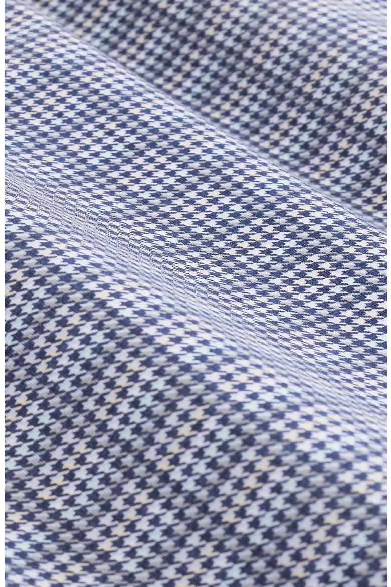 Devon OoohCotton® Houndstooth Button-Up Shirt, Alternate, color, INDIGO