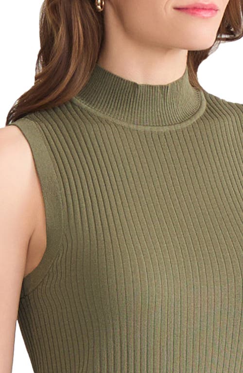 Jones New York Rib Sleeveless Turtleneck Sweater In Green