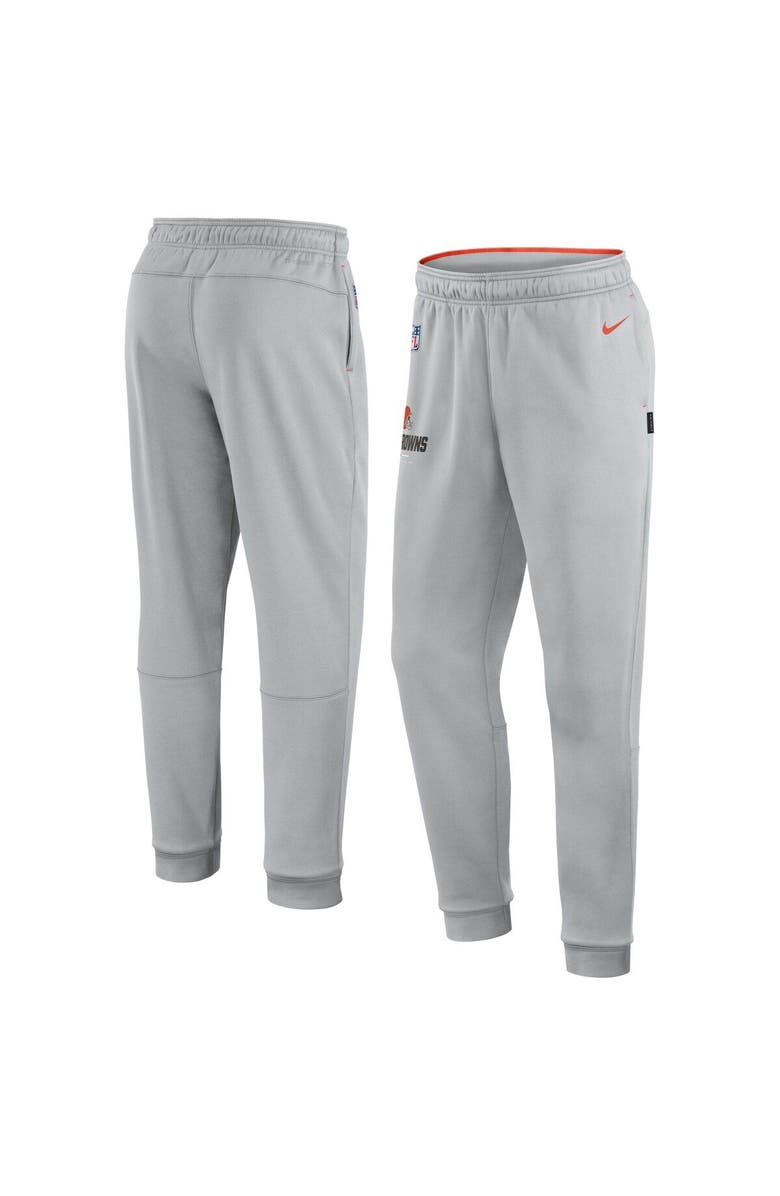 Nike Men's Nike Gray Cleveland Browns Sideline Logo Performance Pants, Main, color,