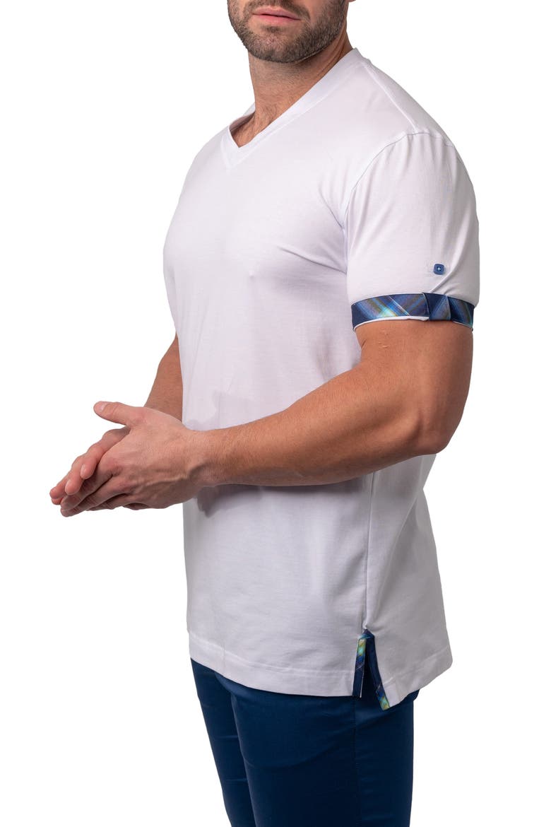 Vivaldisolidbeach White V-Neck T-Shirt, Alternate, color, WHITE