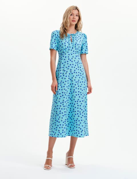 Bianca Tie Neck Midi Dress