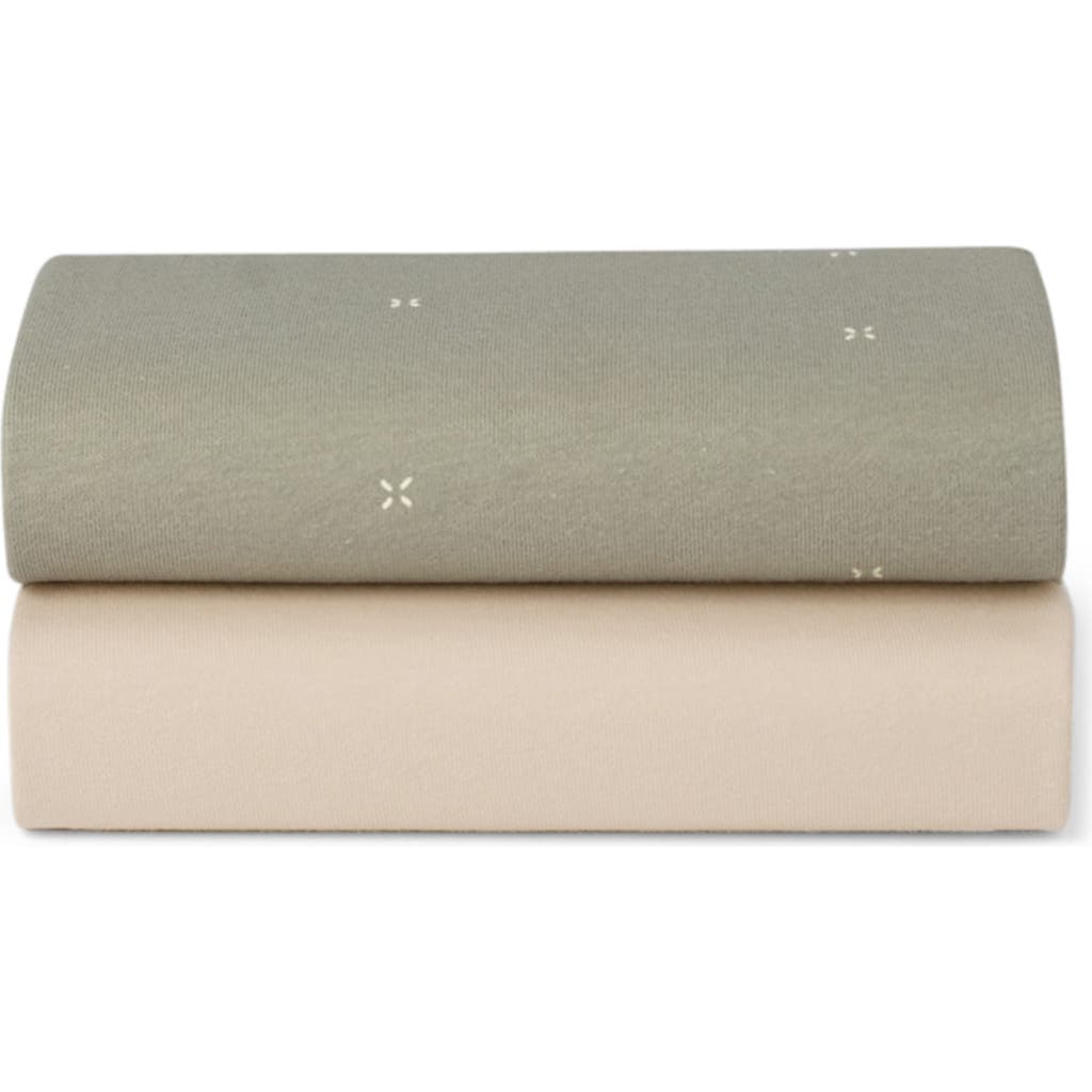 Snüz Pack of 2 Assorted Crib Sheets in Sage/Cross  product