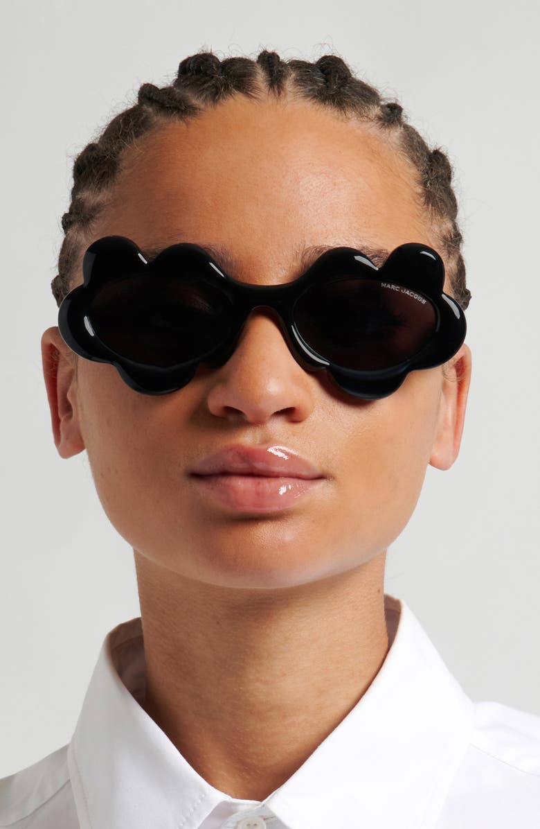 Marc Jacobs 54mm Irregular Sunglasses, Alternate, color, Black/ Grey