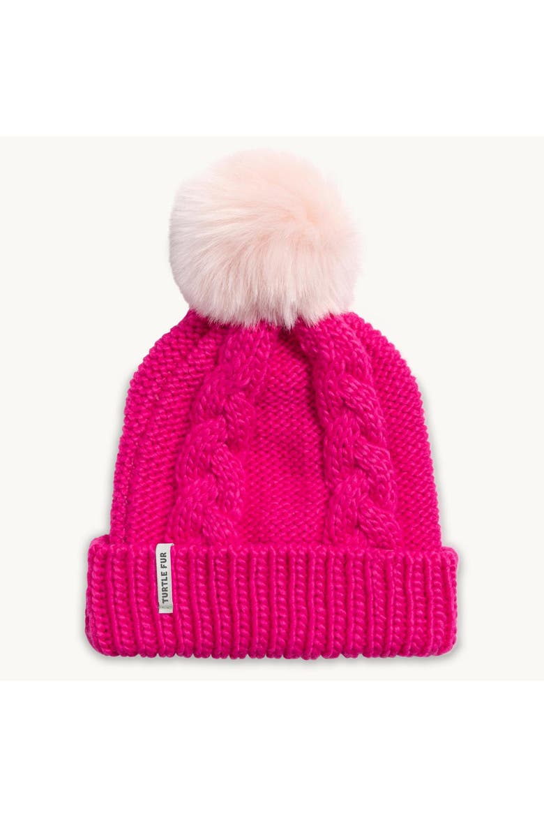 Youth Lizzy Pom Beanie, Main, color, Pink