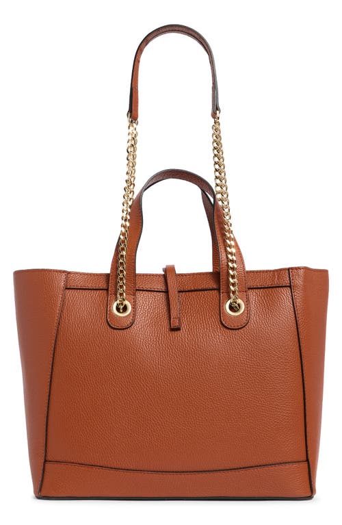 Valentino By Mario Valentino Sophie Medallion Leather Tote Bag In Brown
