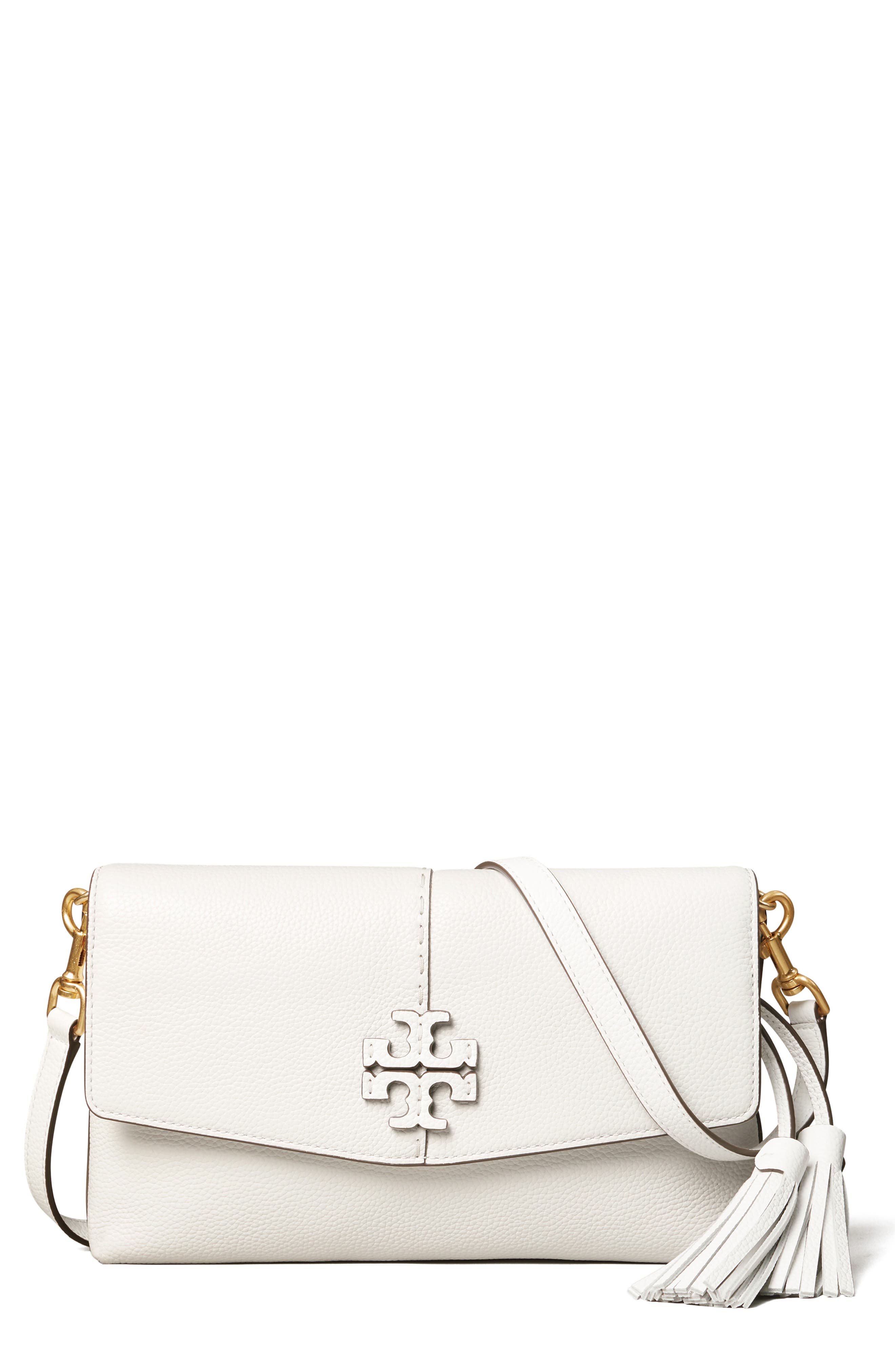 McGraw Leather Crossbody Bag, Main, color, GARDENIA