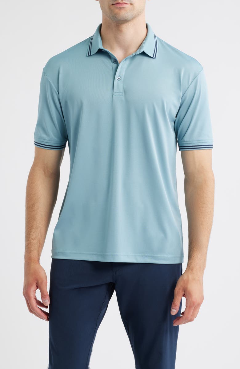 Swannies Thatcher Tipped Performance Polo, Main, color, 