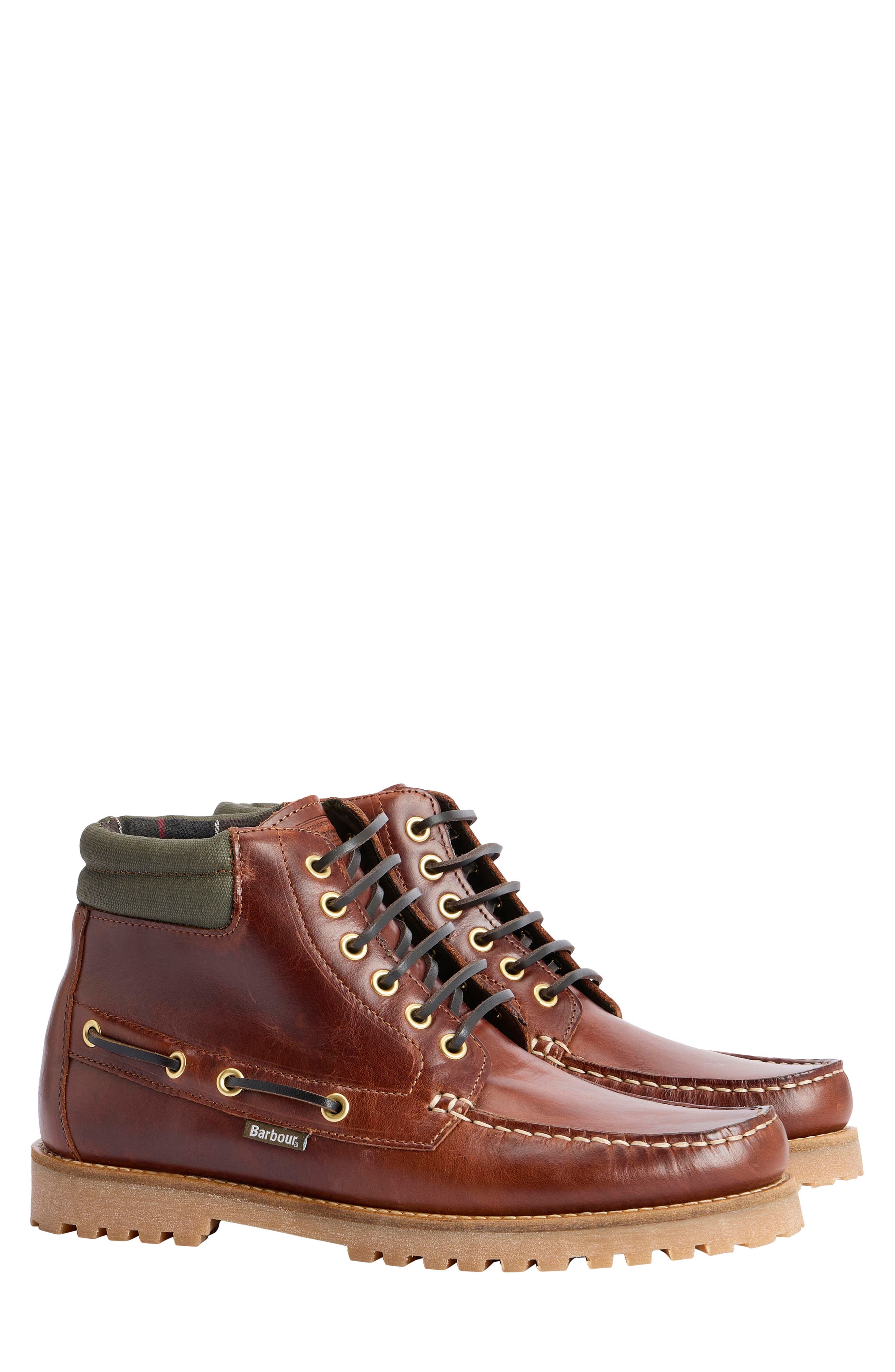 Barbour Tiller Moc Toe Boot, Alternate, color, Mahogany