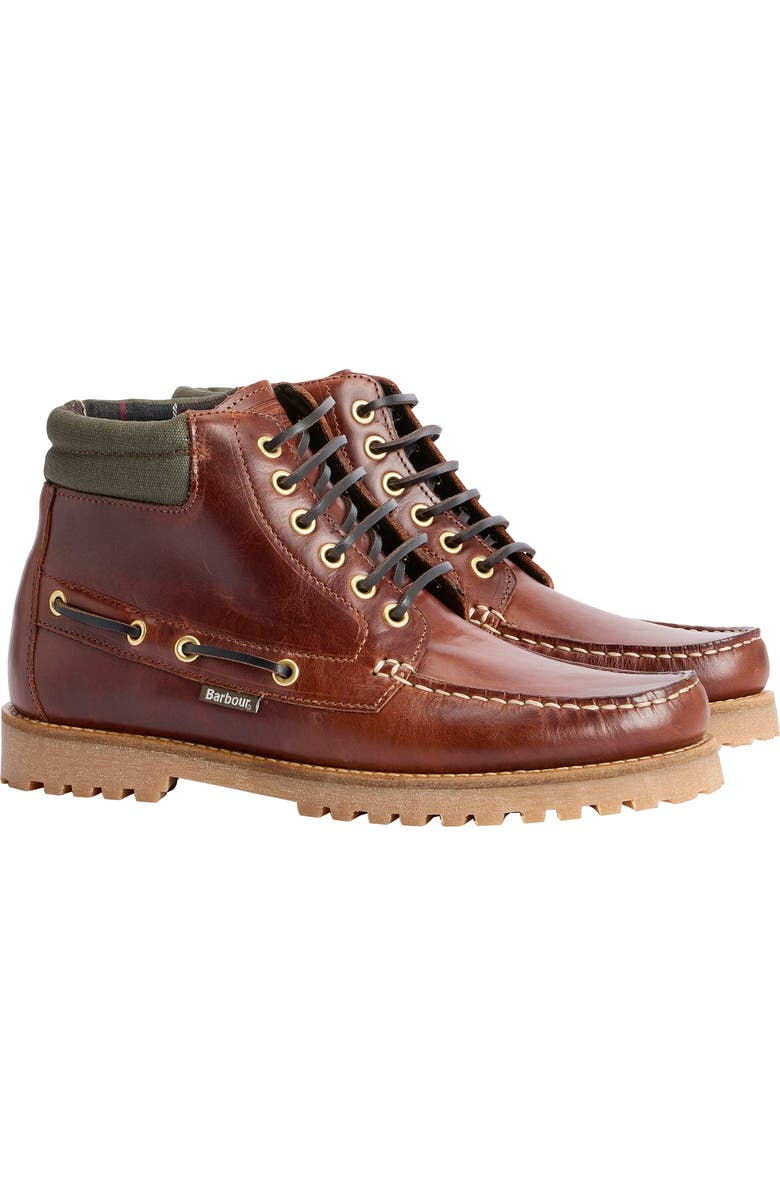 Barbour Tiller Moc Toe Boot, Alternate, color, Mahogany
