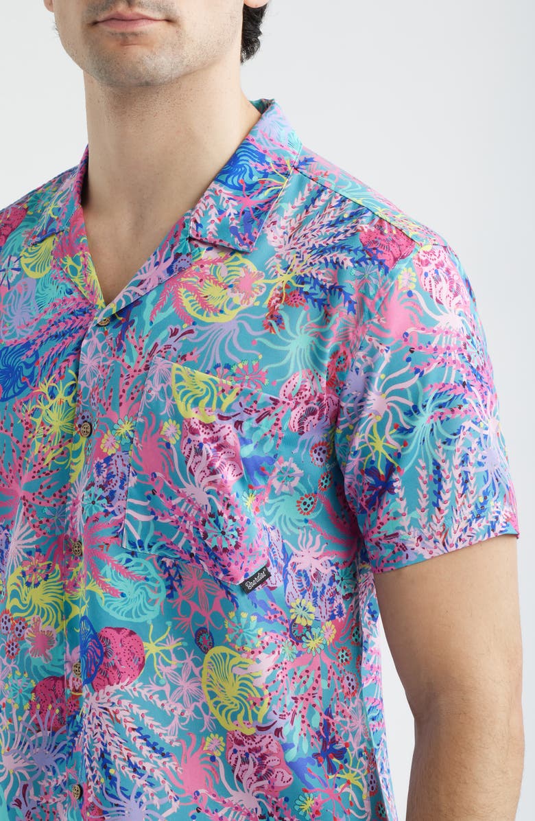 Boardies Coral Print Camp Shirt, Alternate, color, Multi