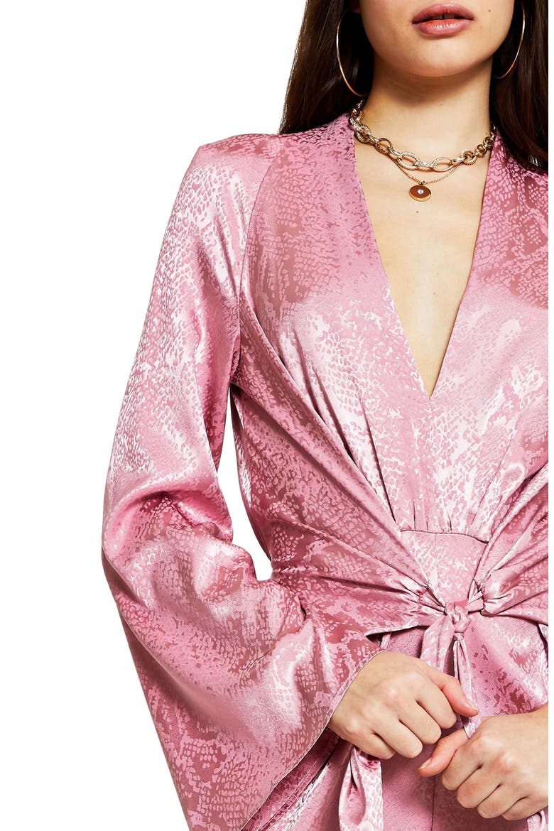 Bell Sleeve Jumpsuit, Alternate, color, MEDIUM PINK