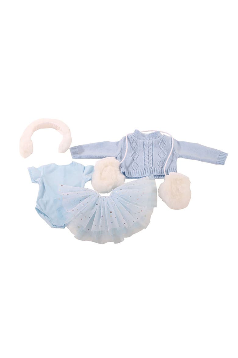 Skating Beauty Combo 5 Piece Outfit For Standing Dolls, Main, color, Blue
