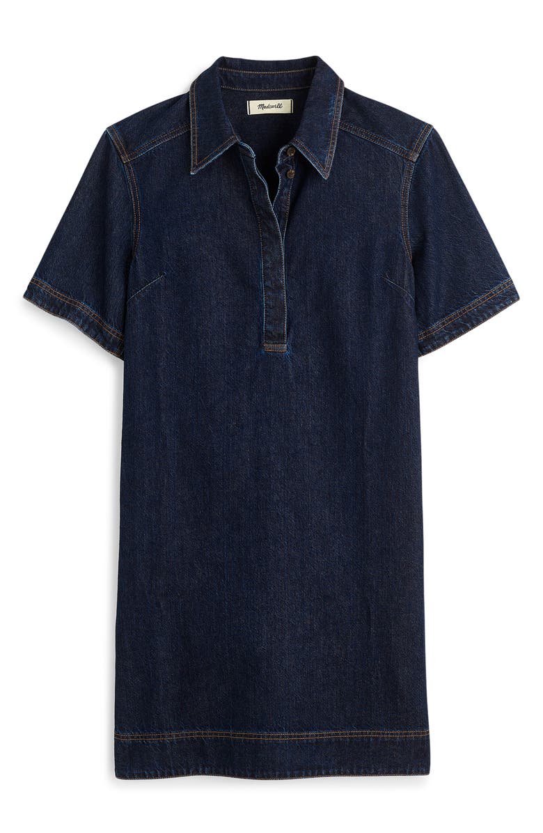 Madewell Denim Popover Minidress, Alternate, color,