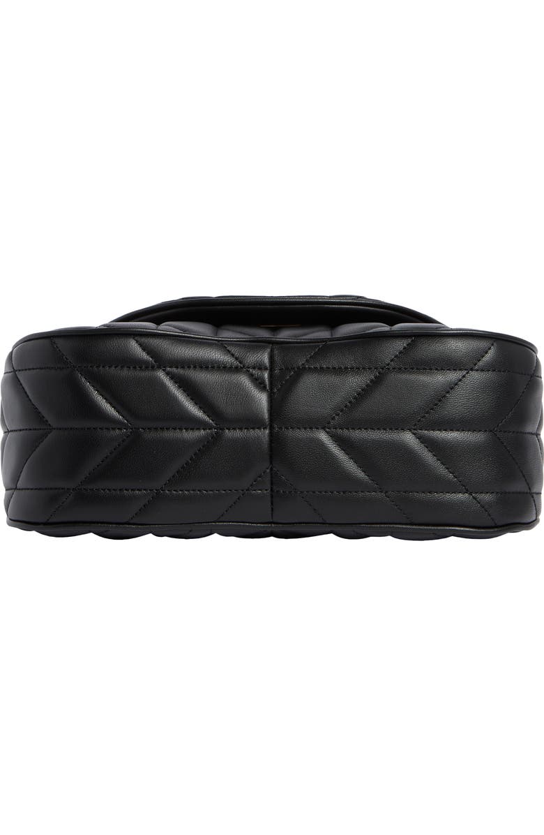 KARL LAGERFELD PARIS Lafayette Quilted Leather Satchel, Alternate, color, Black/ Gold