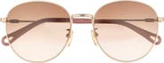 Chloé Gradient Round Sunglasses, 57mm