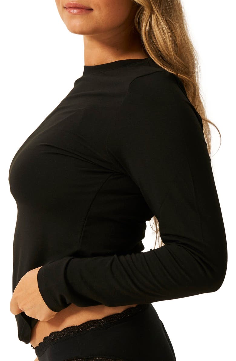 Stripe & Stare Underlayer Top, Main, color, Black