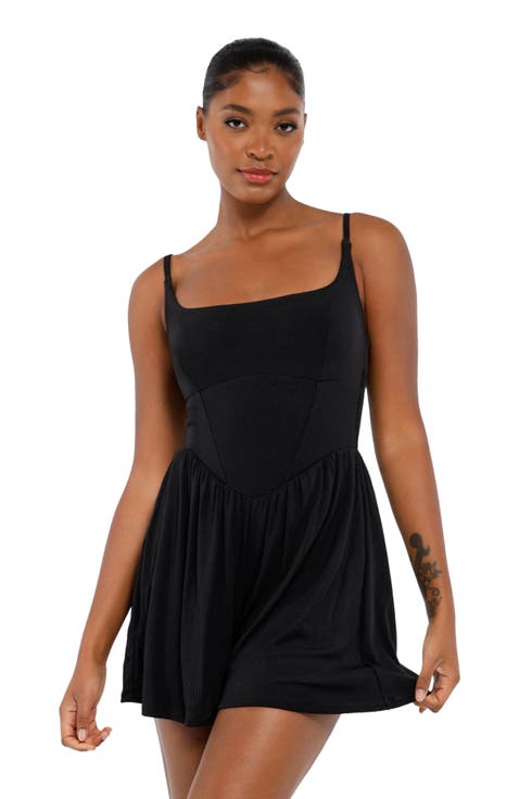 Shapewear Modal Tummy Control Wide-Leg Romper