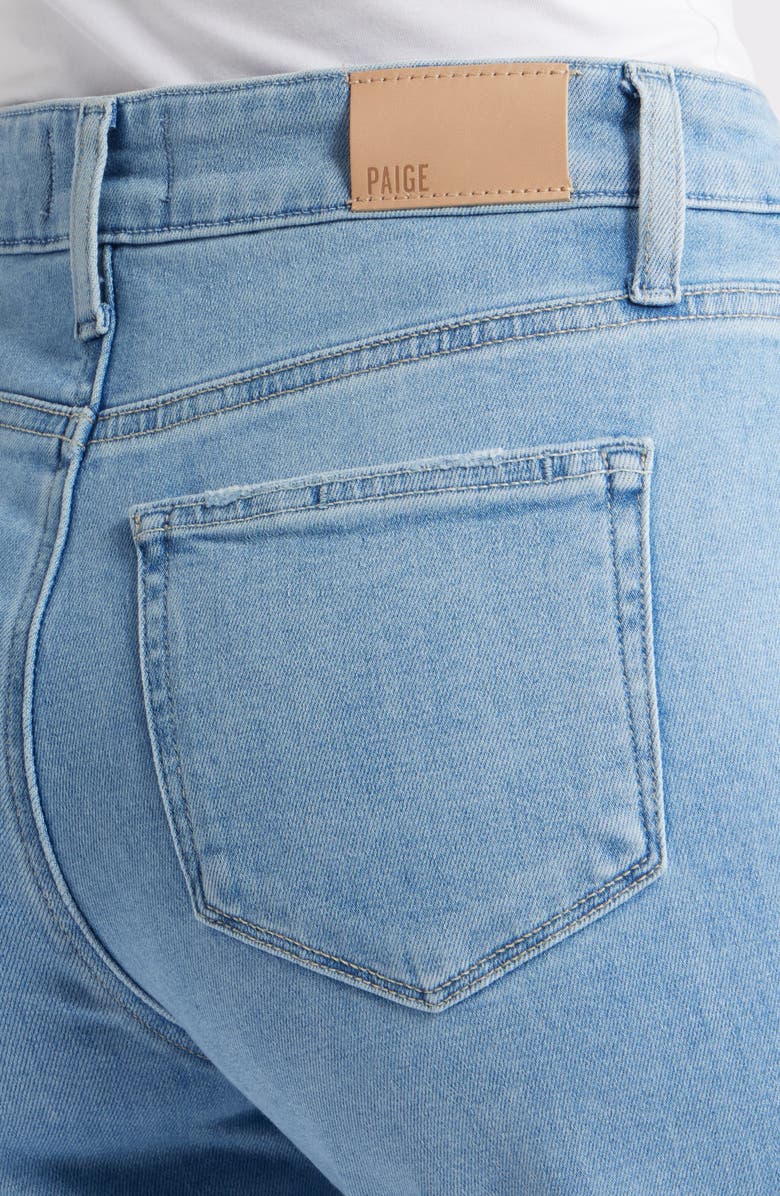 PAIGE Anessa High Waist Raw Hem Wide Leg Ankle Jeans, Alternate, color, Luminaries