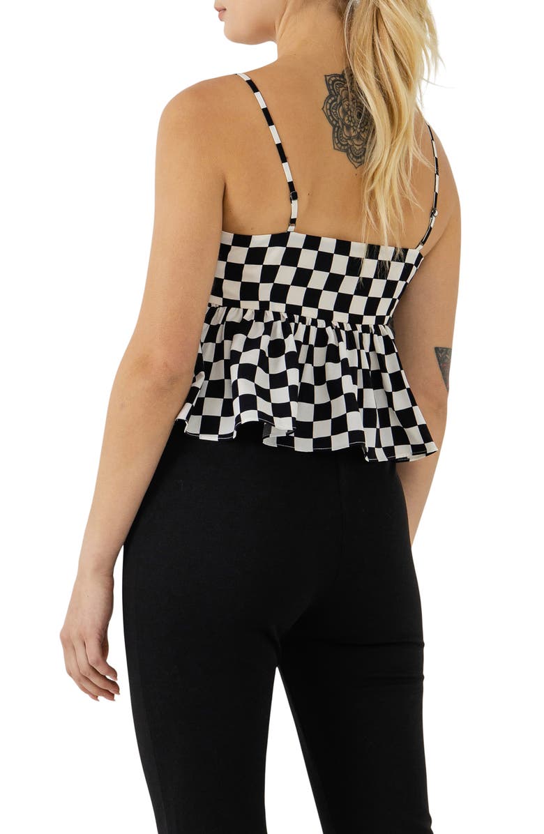 Grey Lab Checker Print Camisole, Alternate, color, Black/ White