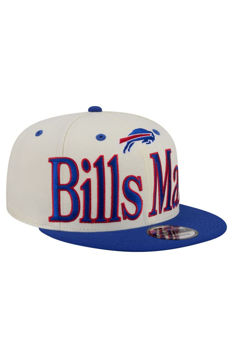 New Era Men's New Era Cream Buffalo Bills Bills Mafia Oversized Slogan 9FIFTY Snapback Hat, Main, color, Cream