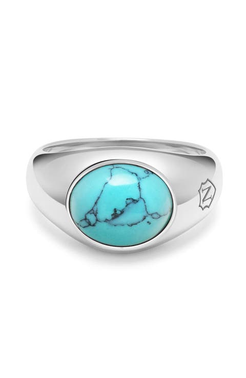 Oval Signet Ring With Stone