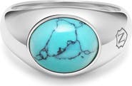 Nialaya Oval Signet Ring With Stone