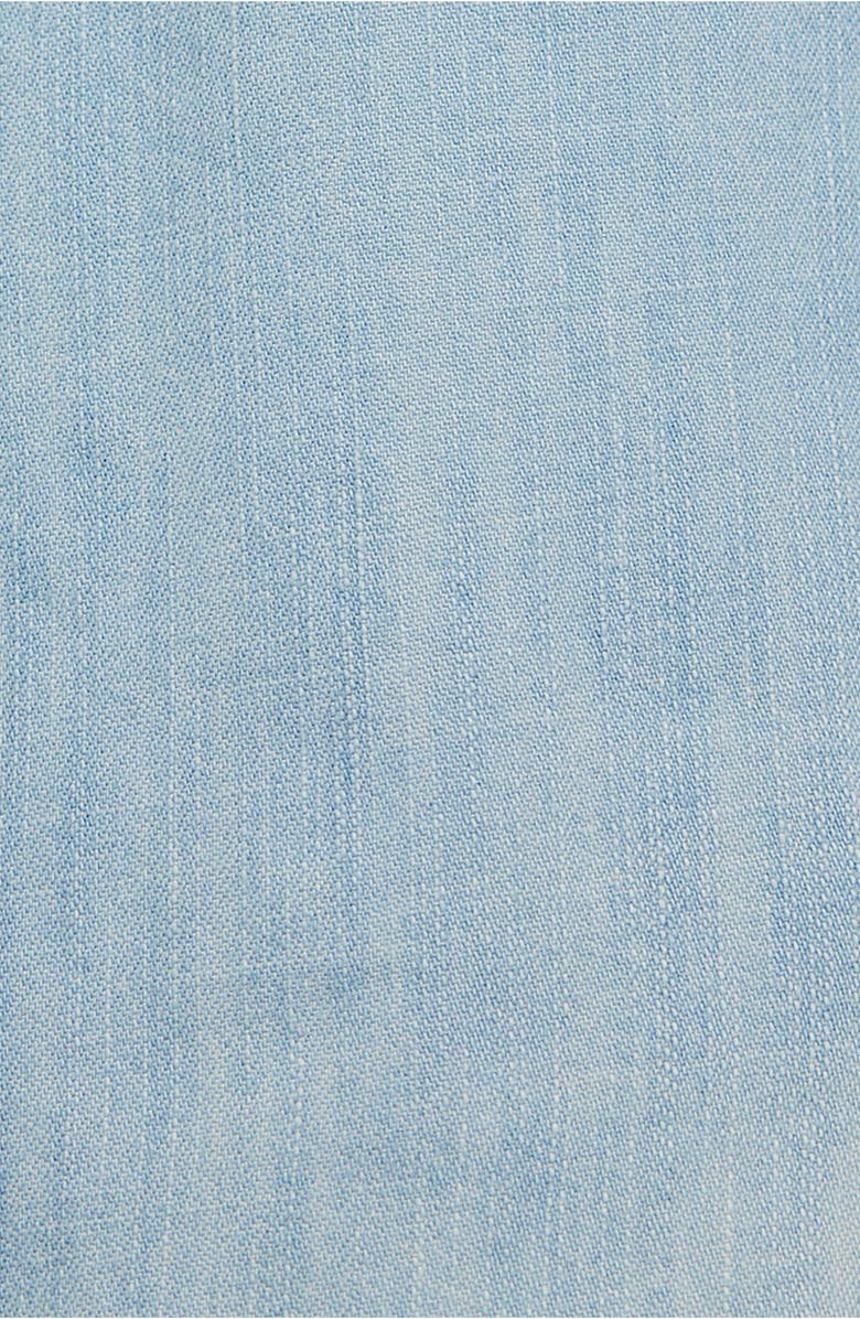 Free People Shrunken Cotton Denim Shirt, Alternate, color, Light Wash Faded