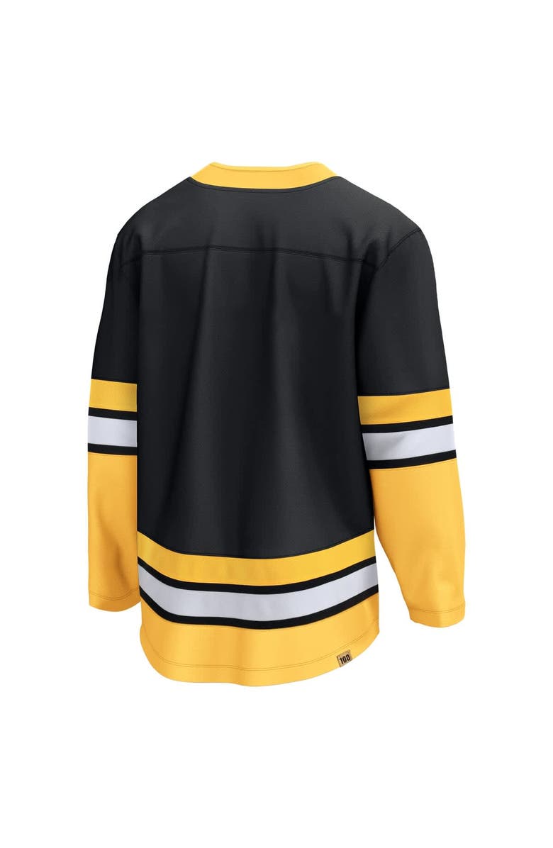 FANATICS Men's Fanatics Black Boston Bruins 100th Anniversary Premier Breakaway Jersey, Alternate, color, Black