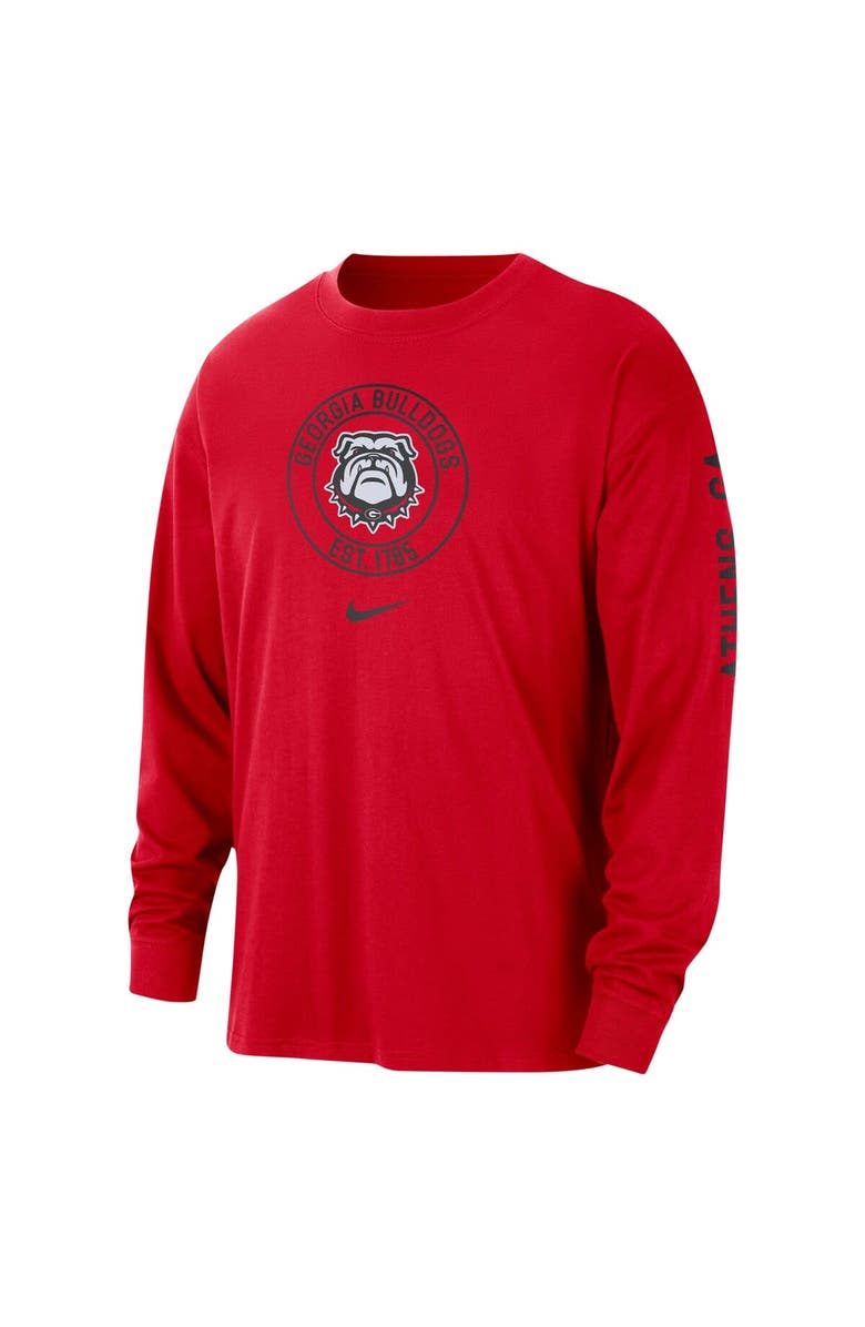 Nike Men's Nike Red Georgia Bulldogs Heritage Max90 Long Sleeve T-Shirt, Alternate, color, 