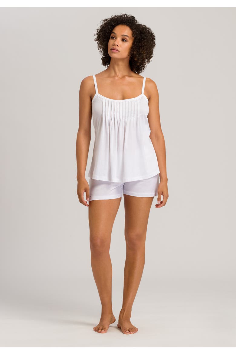 Juliet Pleated Cotton Pajama Set, Alternate, color, White
