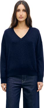 GERARD DAREL Reda V-Neck Rhinestone Jumper
