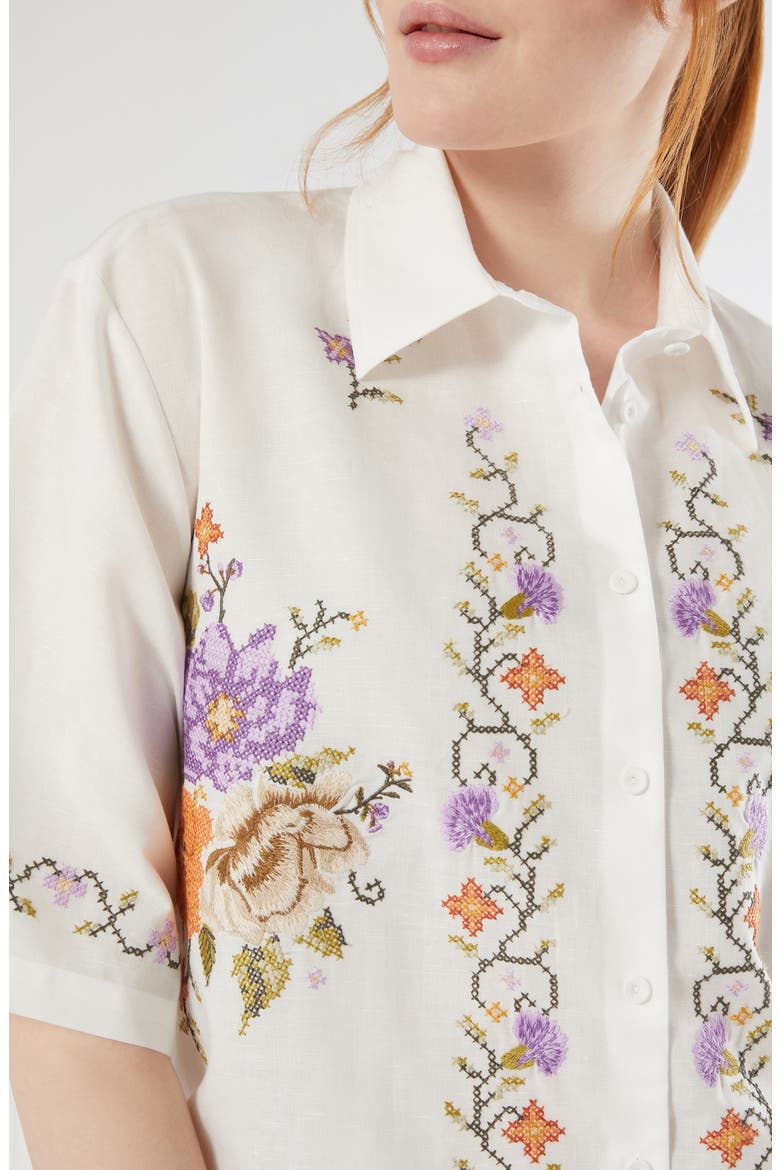 Emblema Woven Shirt, Alternate, color, IVORY
