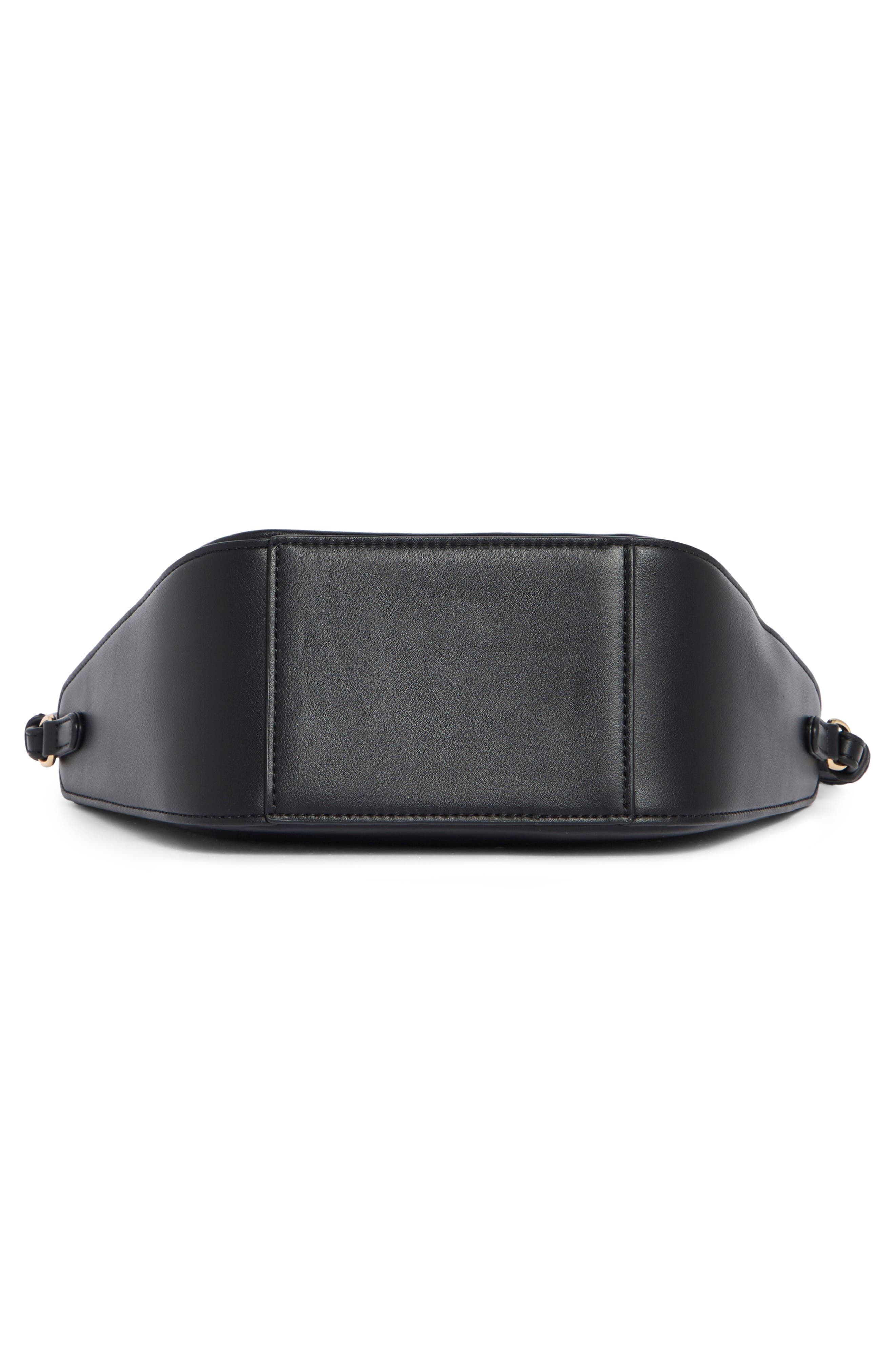 Melie Bianco Audrina Woven Handle Handbag, Alternate, color, Black