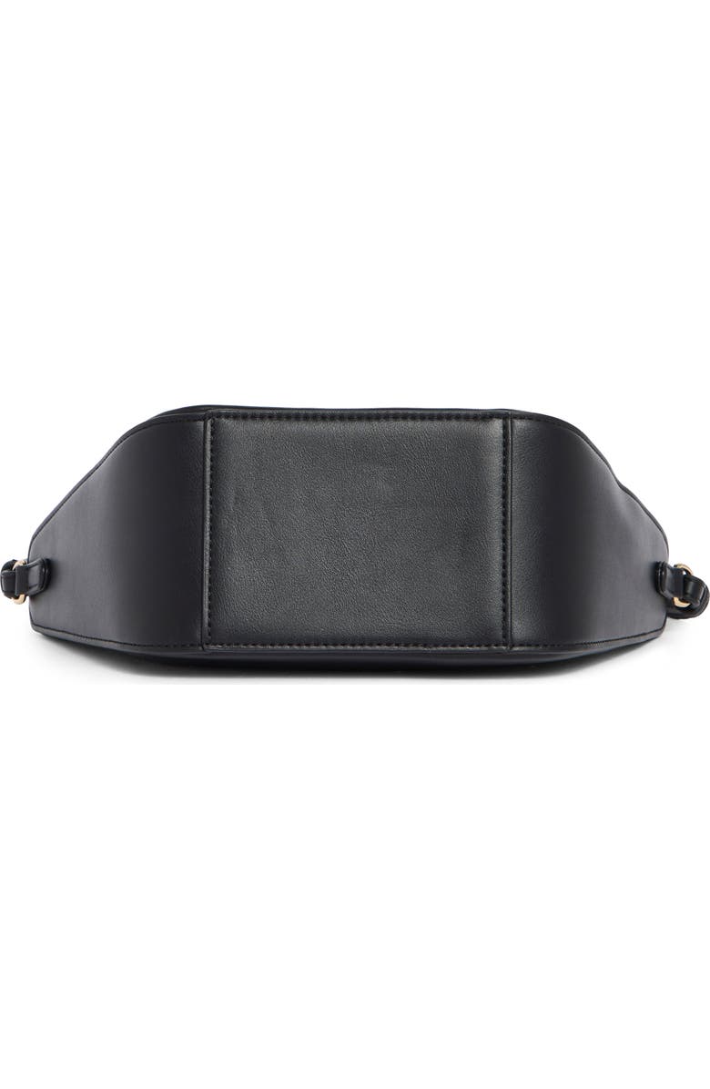 Melie Bianco Audrina Woven Handle Handbag, Alternate, color, Black