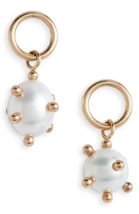 Bubble Mismatched Cultured Pearl Drop Earrings