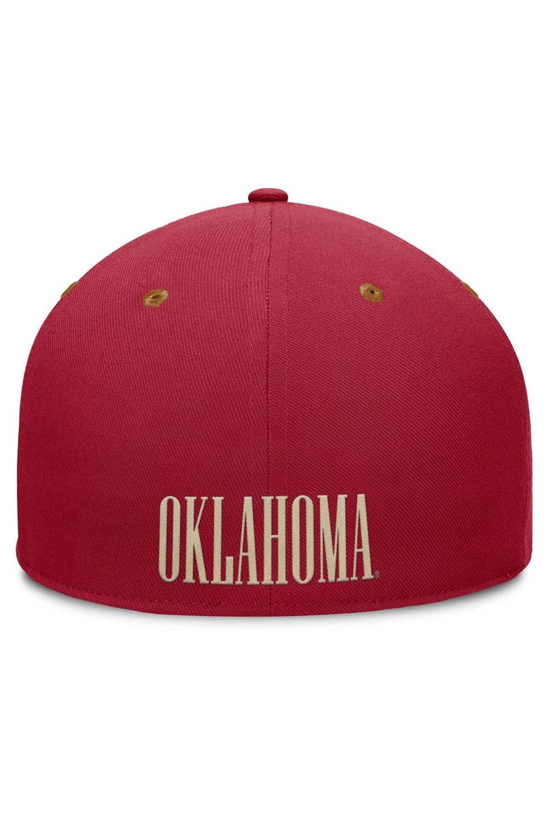Men's Fanatics Crimson/Brown Oklahoma Sooners NoBo Fitted Hat, Alternate, color, Crimson