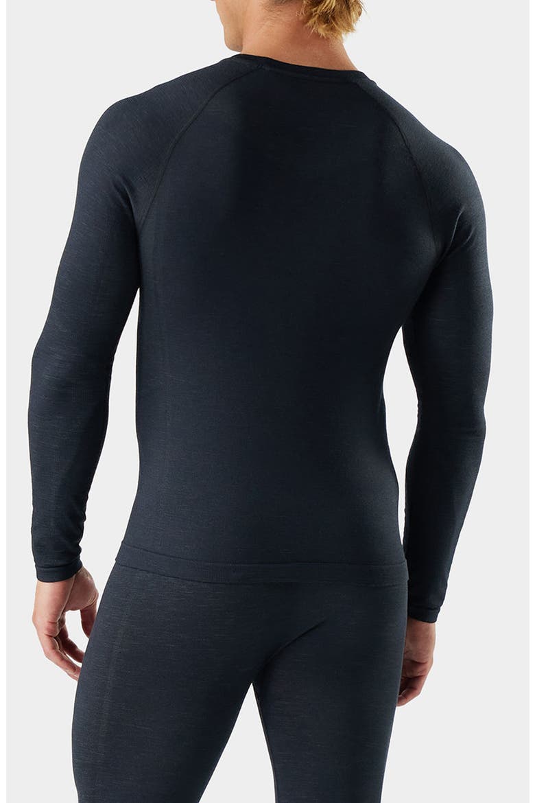 Intraknit™ All-Season Merino Base Layer Long Sleeve Crewneck T-Shirt, Alternate, color, BLACK