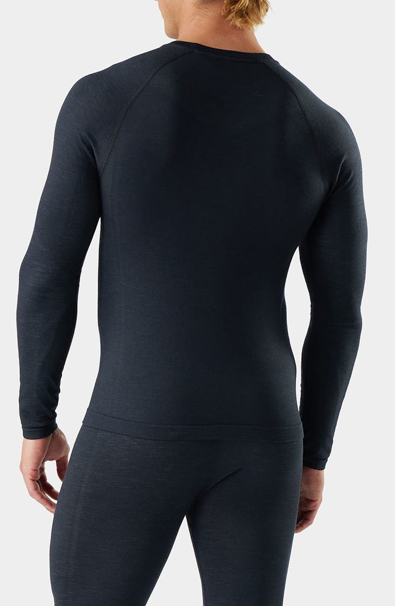 Smartwool Intraknit<sup>™</sup> All-Season Merino Base Layer Long Sleeve Crewneck T-Shirt, Alternate, color, Black