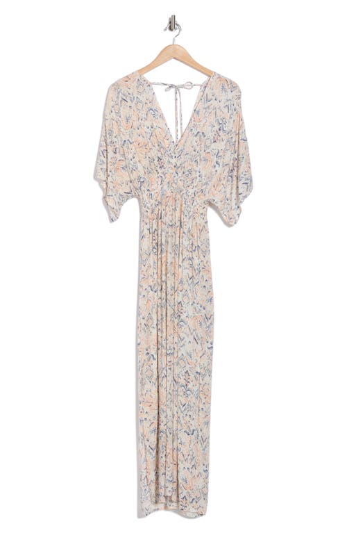 LOVESTITCH LOVESTITCH SHORT SLEEVE SMOCKED WAIST MAXI DRESS