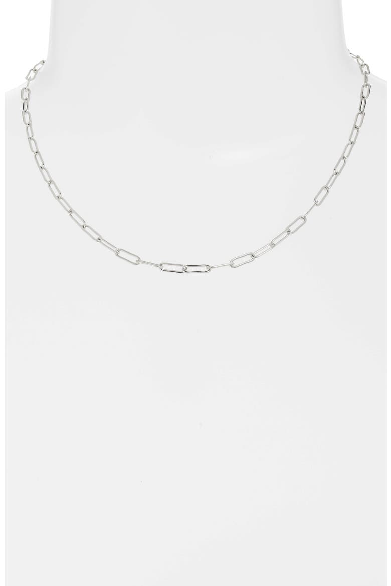 Linked Chain Necklace, Alternate, color, SILVERDNU