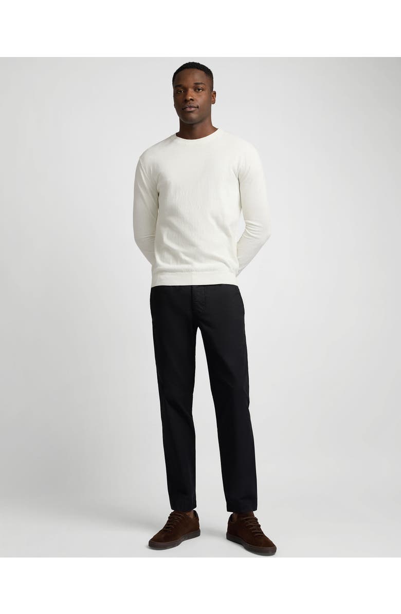 Onia Fine Cotton Knit Long Sleeve Crewneck Sweater, Main, color, Egret