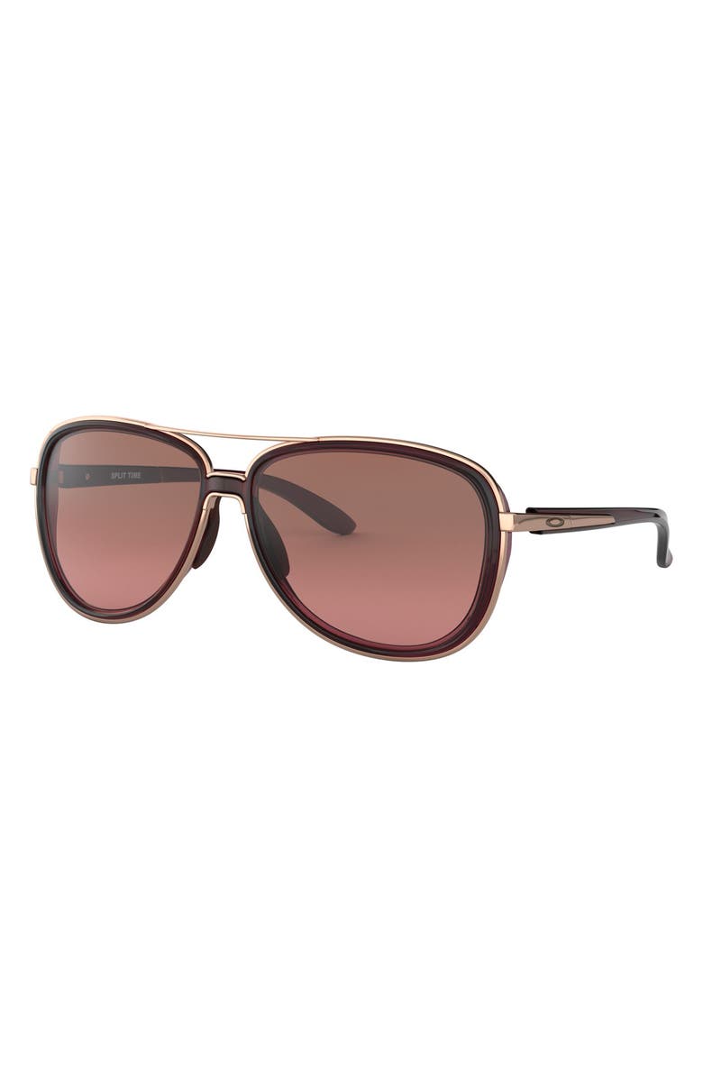 Oakley Split Time 58mm Prizm<sup>™</sup> Pilot Sunglasses, Alternate, color, Black/ Purple