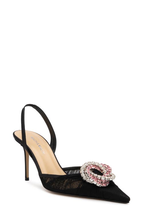 Shop Mach&mach Mach & Mach Galaxy Pointed Toe Slingback Pump In Black