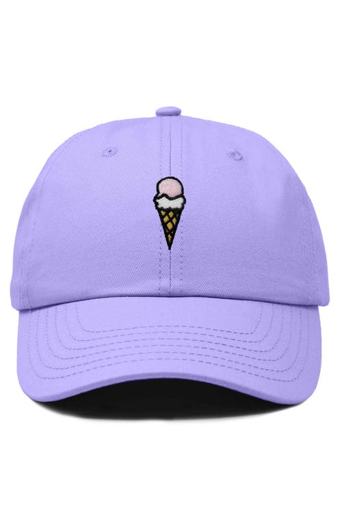 Dalix Double Scoop Embroidered Cap In Lavender