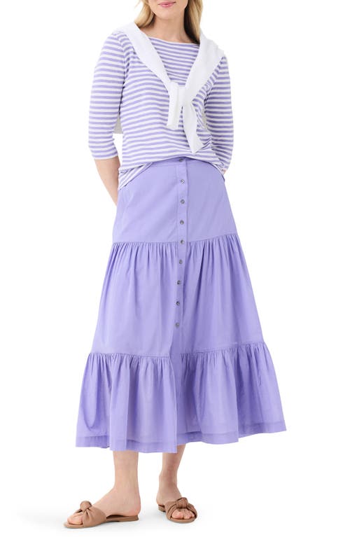 Nzt By Nic+zoe Stripe Boat Neck Cotton T-shirt