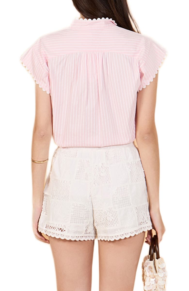 English Factory Stripe Rickrack Top, Alternate, color, Pink