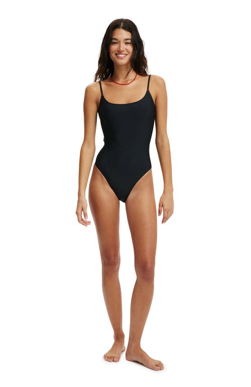 Cotton On Body Thin Strap Low Scoop One Piece Cheeky