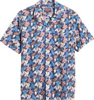 Johnston & Murphy Abstract Floral Cotton and Modal Camp Shirt
