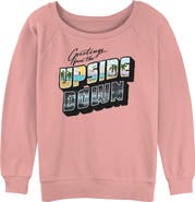 Stranger Things Junior's Stranger Things Tropical Upside Down Greetings  Sweatshirt