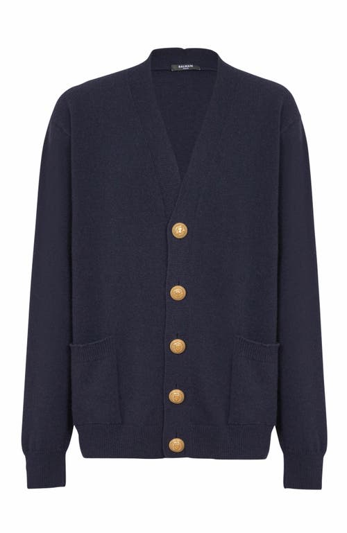 Balmain V-neck Blazer With Ribbed Cuffs And Hem